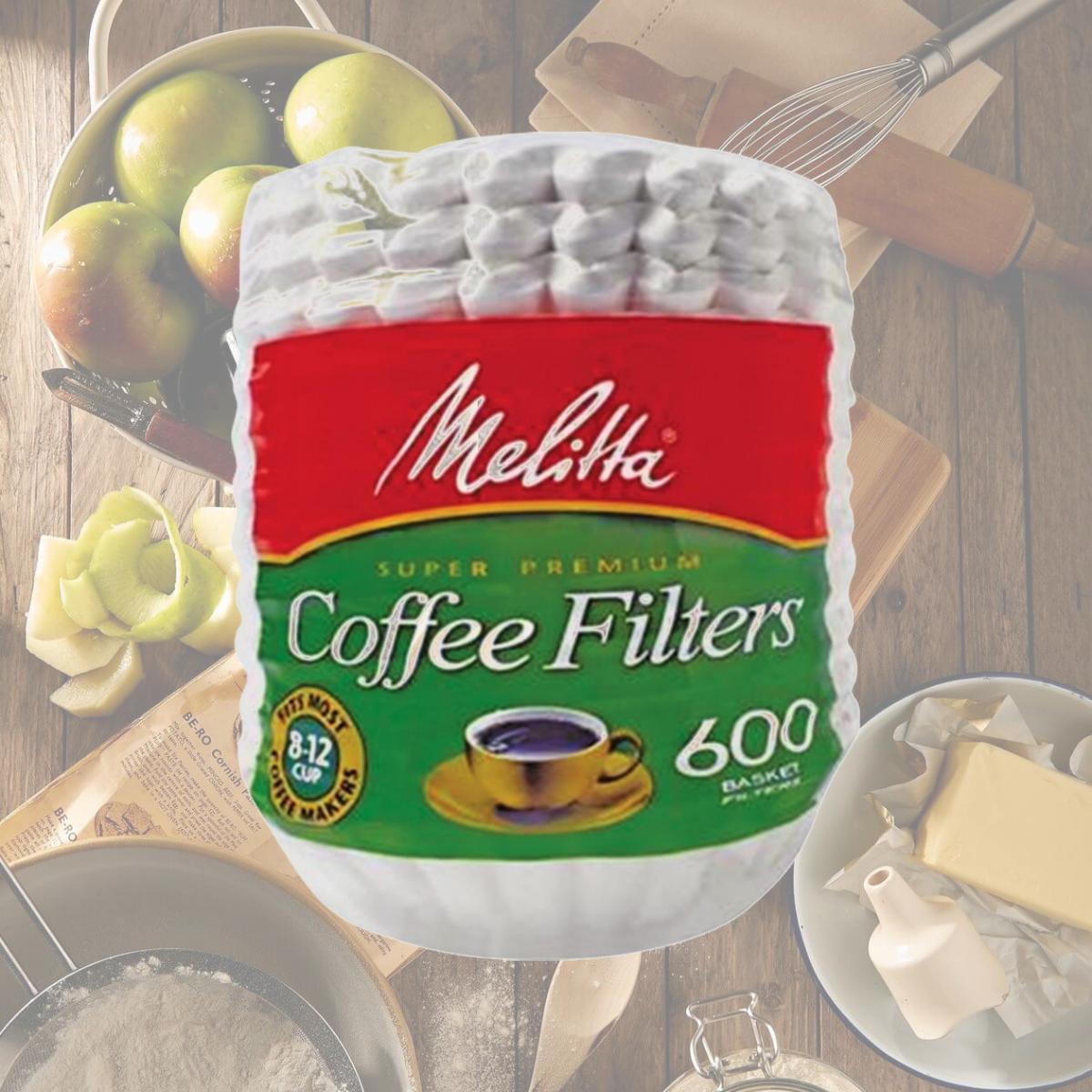 Picture of Melitta MLA631132 Super Premium Basket-Style Coffee Filter - White, 600 Count