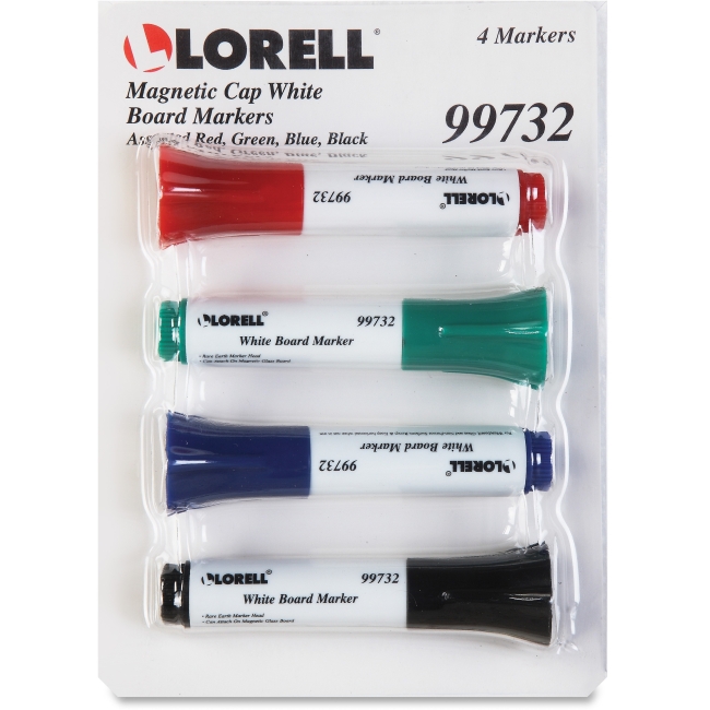 Lorell LLR99732 Magnetic Cap Whiteboard Markers - Assorted Color Lorell LLR99732 Magnetic Cap Whiteboard Markers - Assorted Color