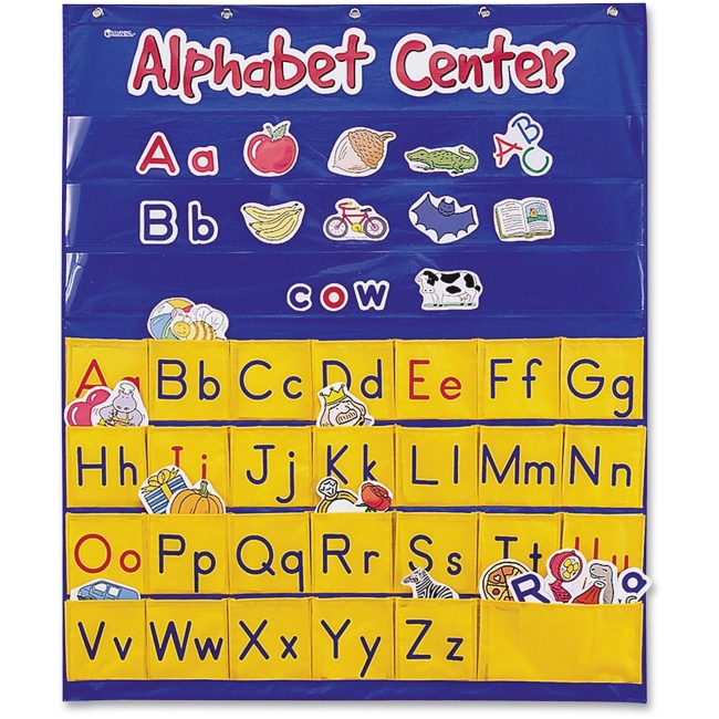 Learning Resources LRNLER2246 Alphabet Center Pocket Chart Nylon - Multi Color Learning Resources LRNLER2246 Alphabet Center Pocket Chart Nylon - Multi Color