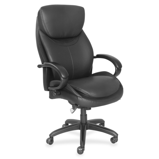 Lzb48081 Executive Chair, Faux Leather - Black