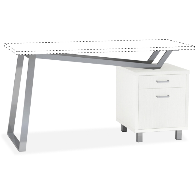 Mayline MLN1001VBW Laminate 2-Drawer Pedestal V-desk Base - White Mayline MLN1001VBW Laminate 2-Drawer Pedestal V-desk Base - White