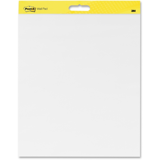Post-it MMM566CT Self-Stick Plain Paper Wall Pad - White Post-it MMM566CT Self-Stick Plain Paper Wall Pad - White