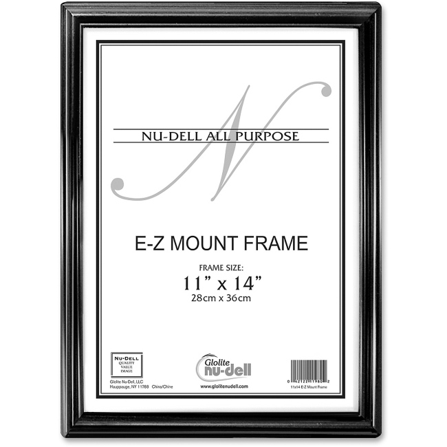 Nud13980 11 X 14 In. Ez Mount Document Frame - Black & Silver
