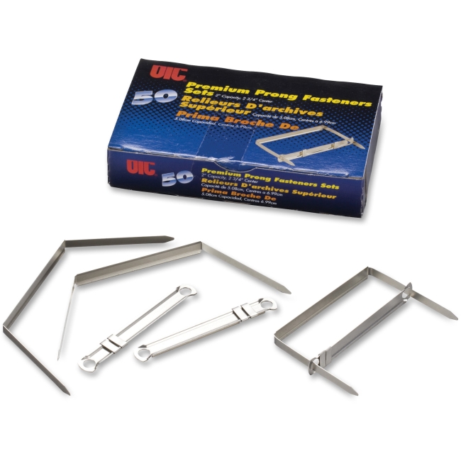 Oic99711 2 In. Prong Fastener Set, Steel - Silver