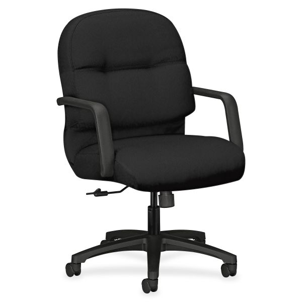 Managerial Mid-back Office Chair With Arms, Black