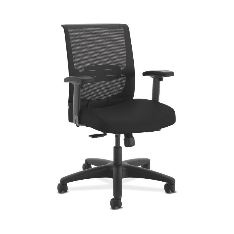 Honcmy1aaccf10 Mid Back Task Chair With Synchro-tilt Seat Slide, Black