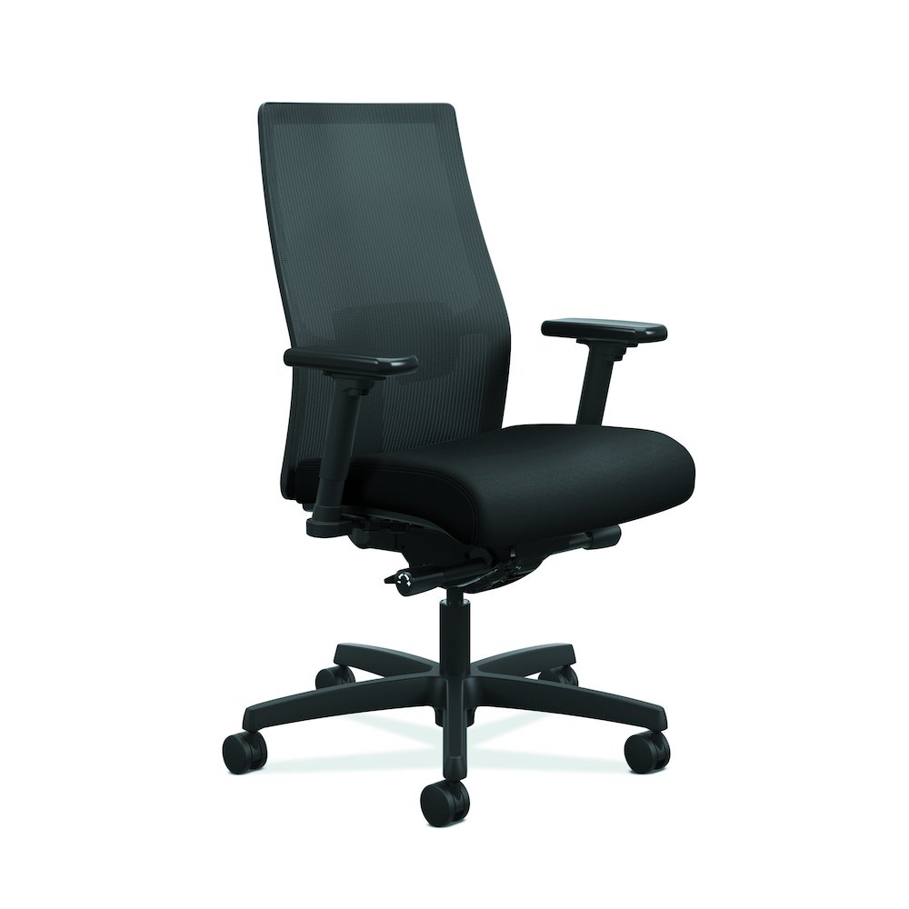 Mesh Back Task Chair With Arms, Black