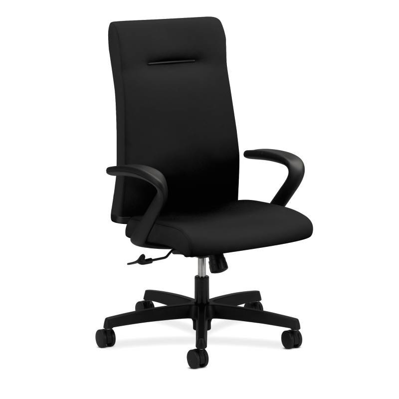Executive High-back Task Chair With Arms, Black