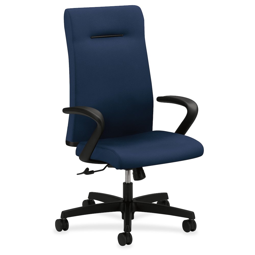 Executive High-back Task Chair With Arms, Navy