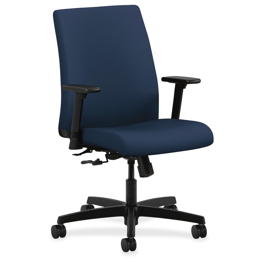 Low-back Task Chair With Arms, Navy