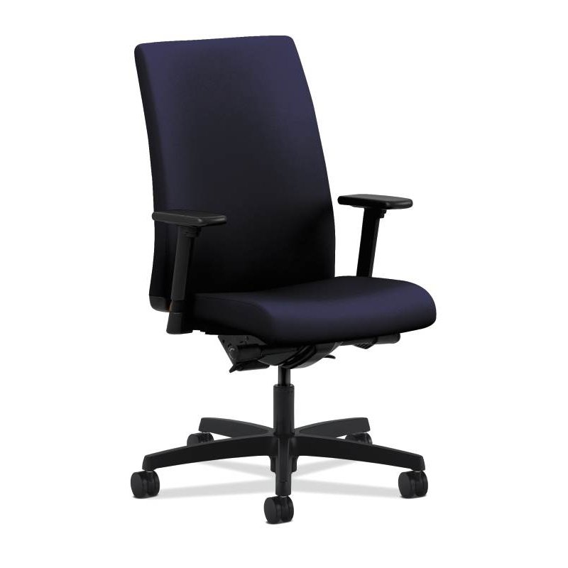 Mid Back Task Chair With Arms, Navy