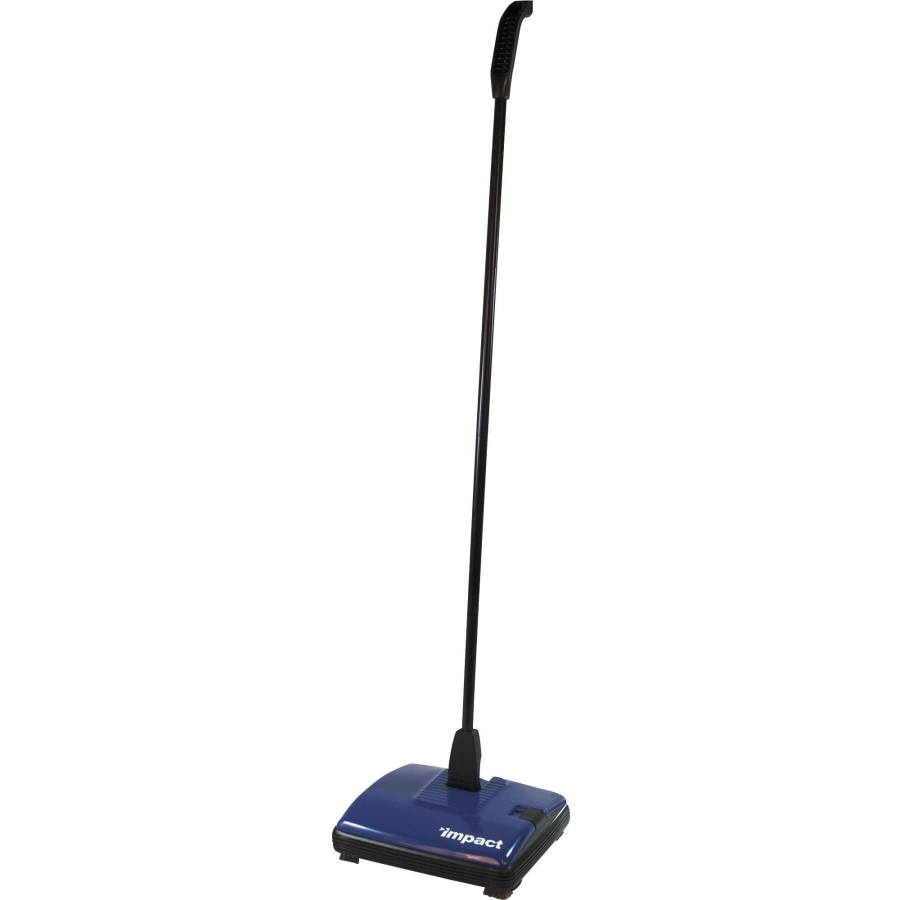 Manual Carpet Sweeper, Black & Blue
