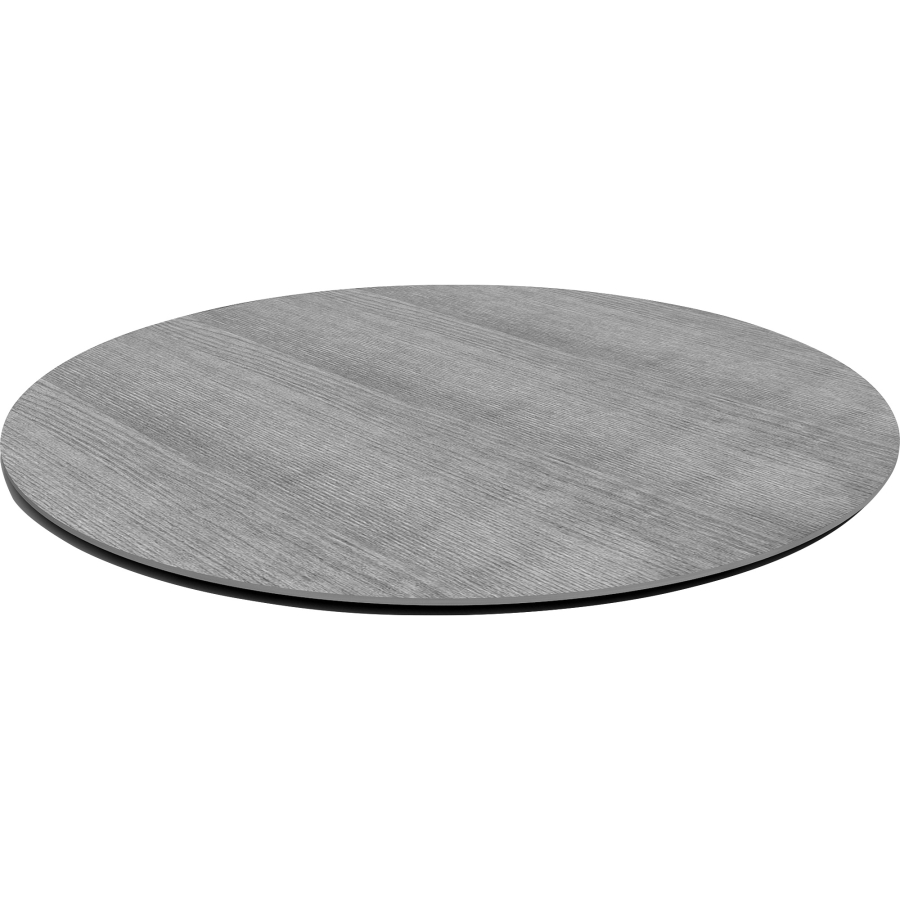 48 In. Knife Edge Banding Round Conference Tabletop, Charcoal
