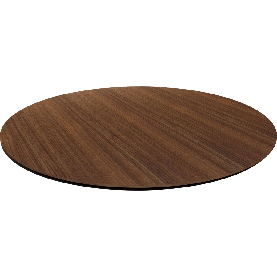 48 In. Knife Edge Banding Round Conference Tabletop, Walnut