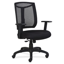 Llr83100 Mesh Back Chair With Air Grid Fabric Seat - Black