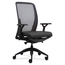 Executive Mesh Back & Fabric Seat Task Chair - Black