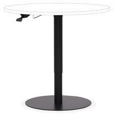 Llr59657 Hospitality Round Table Adjustable Height Base, Black