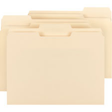 SMD10330CT 1 by 3 Cut Tab Manila File Folders, Manila