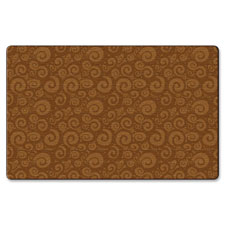Fcife39344a Solid Color Swirl Rug - Chocolate