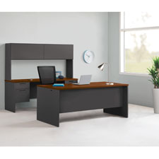 Llr97120 Modular Desk Furniture - Cherry Charcoal