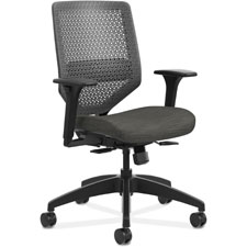 Solve Seating Charcoal Mid-back Task Chair, Black