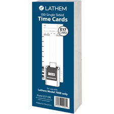 Lthe17100 Model 700e Clock Single Sided Time Cards, White