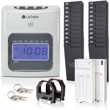 Lth400ekit 400e Top Feed Electronic Time Clock Kit, Gray