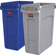 Rubbermaid Commercial Products Rcp1971257 Slim Jim Vented Container, Blue