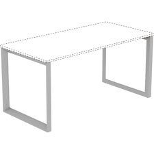 Llr16204 Relevance Series Desk Height Desk Leg Frame, Silver - 28.5 X 23.3 In.