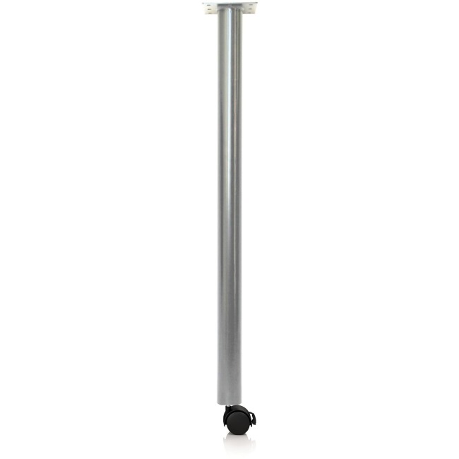 Sctsp4pl272cms Kingston Training Table Post Leg Base, Metallic Silver