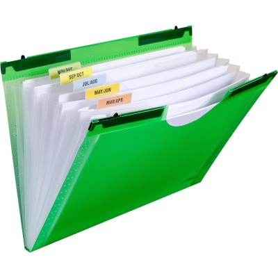 C-line Cli58203 Hanging Tabs 7 Pocket Expanding File - Green