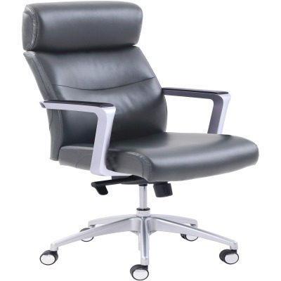 Lzb49317gry High Back Leather Chair - Gray