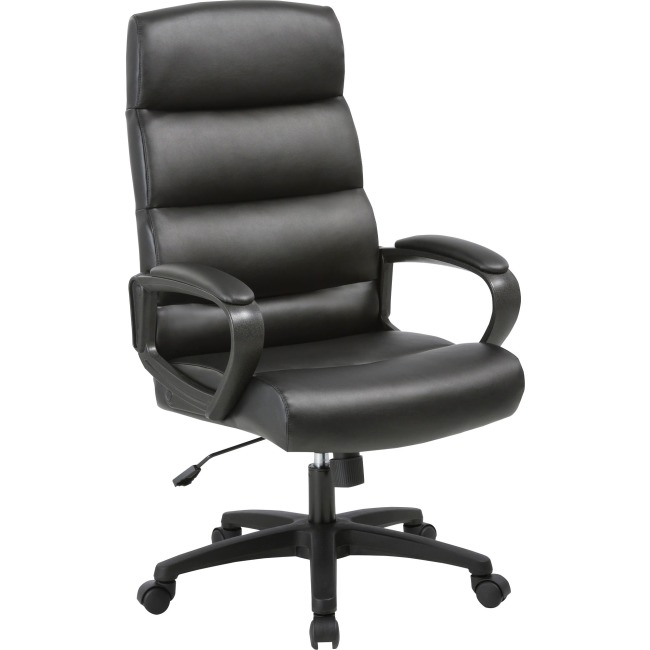 Llr41843 Soho High-back Leather Executive Chair, Black - 26.5 X 25 X 46.5 In.