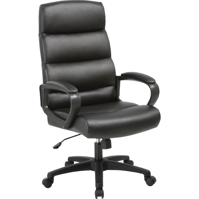 Soho High-Back Leather Executive Chair, Black - 26.5 x 25 x 46.5 in.