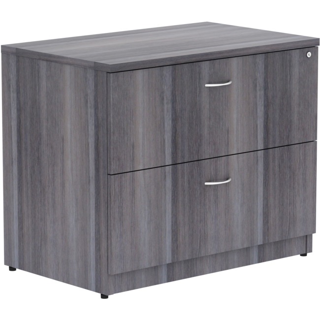 LLR69563 2 Drawer Weathered Charcoal Lateral File, Charcoal Gray - 35 x 22 x 29.5 in.