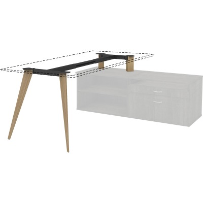 Llr16224 Relevance Wood Frame For 30 In. L-shape Desk, Natural