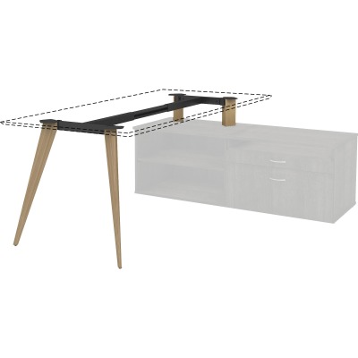 Llr16225 Relevance Wood Frame For 24 In. L-shape Desk, Natural