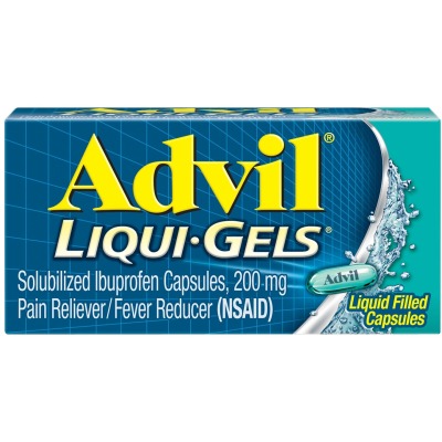 Rjgqk60591 0.01 Oz Advil Pain Reliever Liqui-gels Capsule, Blue Yellow