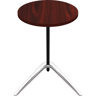 Llr86925 15.75 In. Guest Area Round Top Accent Table, Mahogany