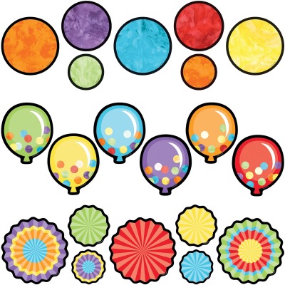 Carson-dellosa Cdp145105 Celebrate Learning Colorful Cut-outs, Multicolor