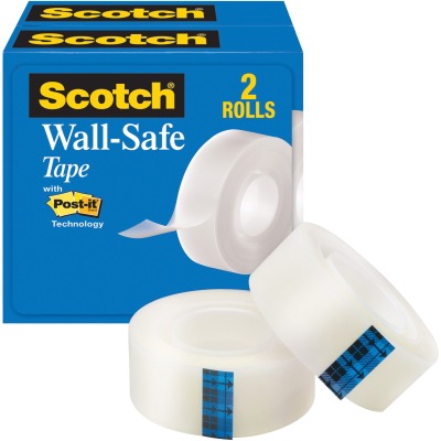 Mmm813s2 0.75 X 66.67 Ft. Scotch Wall-safe Tape - Translucent