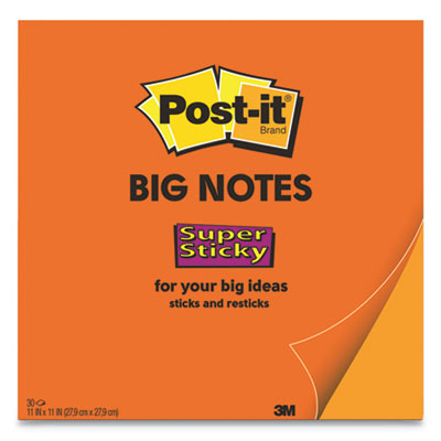 Mmmbn11o 11 X 11 In. Sticky Note Super Sticky Big Notes, Orange