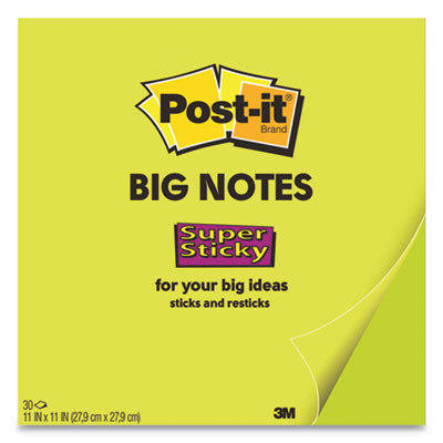 Mmmbn11g 11 X 11 In. Sticky Note Super Sticky Big Notes, Green