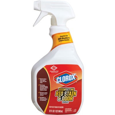 Clorox Clo31903 0.25 Gal Disinfecting Bio Stain & Odor Remover Spray, Translucent