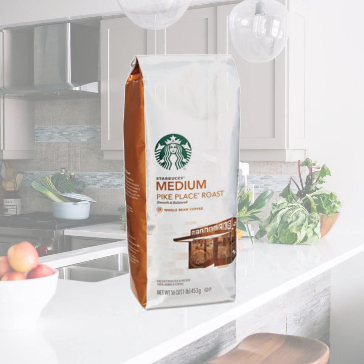 Picture of Starbucks SBK11017854 16 oz Pike Place Medium Roast Coffee, Brown