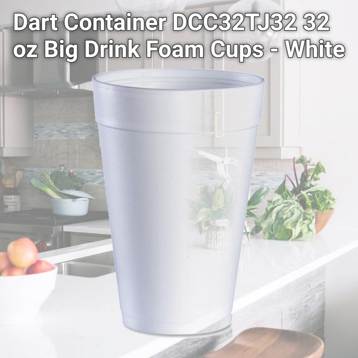 Picture of Dart Container DCC32TJ32 32 oz Big Drink Foam Cups - White
