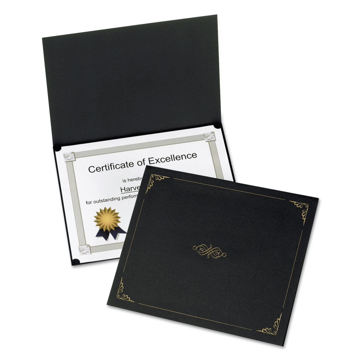Oxf29900055bgd Linen - Finish Certificate Holders - Black