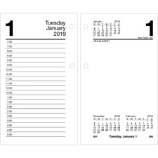 Aage7175020 Loose Leaf Daily Desk Calendar Refill, White