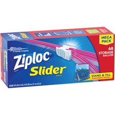 Sjn651305 1 Gal Ziploc Slider Storage Bags - Clear