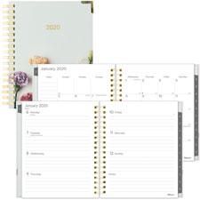 Redc3600202 Fiber Romantic Flowers Weekly & Monthly Planner, Floral